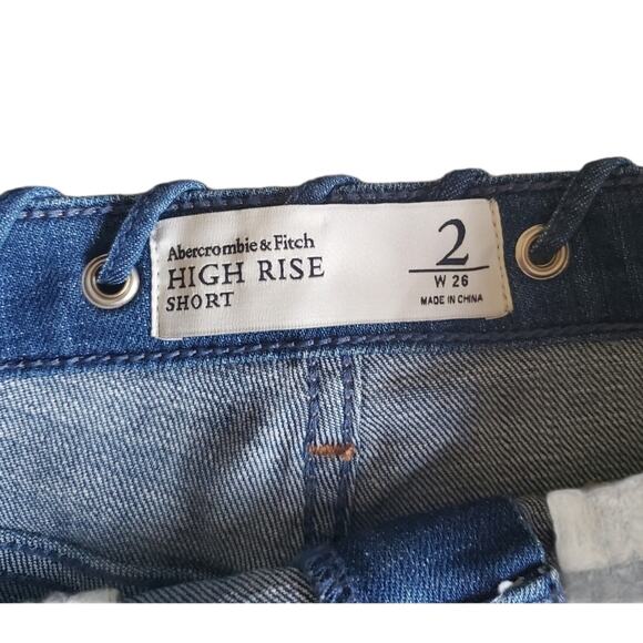 Abercrombie & Fitch High Rise Short Lace Detail w/ Grommets Women's Size 2 - Picture 6 of 16